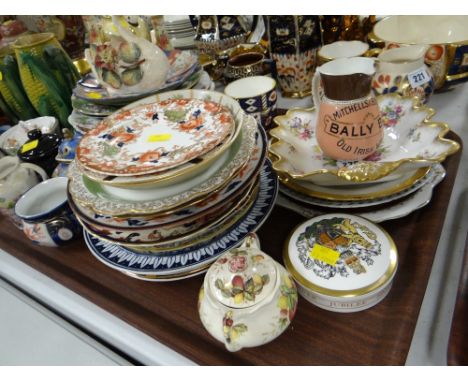 A quantity of mixed china including a vintage Mitchell's & Butler's Bally Boy old Irish whisky jug