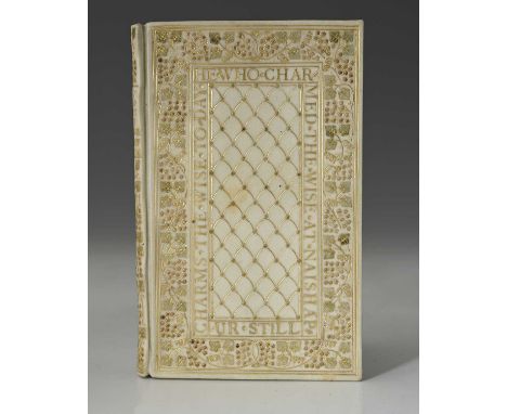 Frank Garrett (bookbinder), an Arts and Crafts gilt tooled vellum bound edition of Fitzgerald, E. 1904, Rubaiyat of Omar Khay