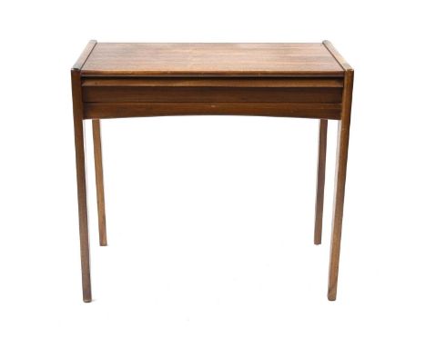 John Herbert for Younger, a vintage Mid Century afromosia and teak side or console table, circa 1960, with a single long draw