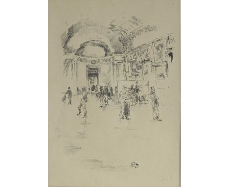 James Abbot McNeill Whistler (American, 1834-1903), The Long Gallery, lithograph, The Studio blind stamp l.r., 25 by 18cm, wi