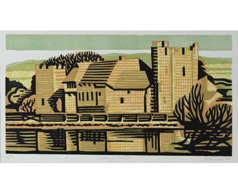 Peter Shread (British, 20th/21st Century), Stokesay Castle, signed and dated 1995 l.r., Artist Proof woodcut in colours, 24 b