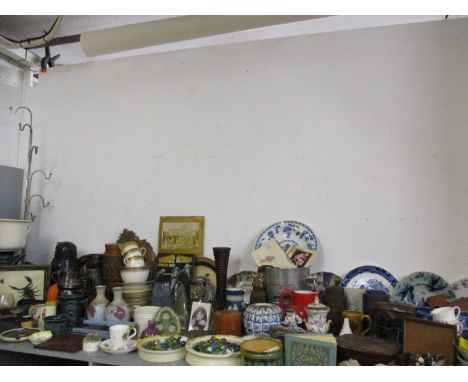 Japanese Imari plates, a Portmerion 'Totem' coffee pot and creamer, Spode china, a 1960s autograph album containing signature