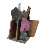 Lebenstedt, Ulrich (geb. Wittlich 1940), Keramikobjekt, ohne Titel, Steckturm, teils glasiert, teils