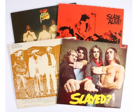 4 x Slade LPs. Play It Loud ( 2383 026 ). Slade Alive ( 2383 101 ), gate-fold sleeve. Slayed? ( 2383 163 ), first pressing. S