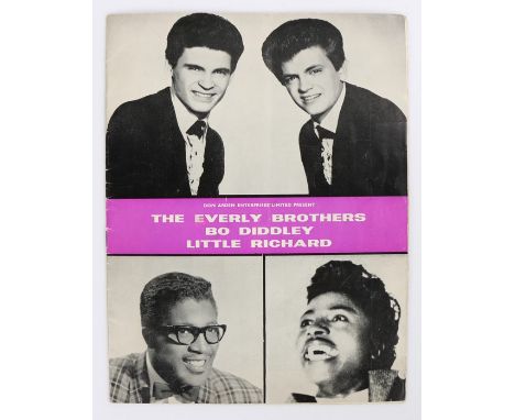 A 1963 UK Tour programme, starring the Everly Brothers, Bo Diddley Little Richard and The Rolling Stones as warm up act on th