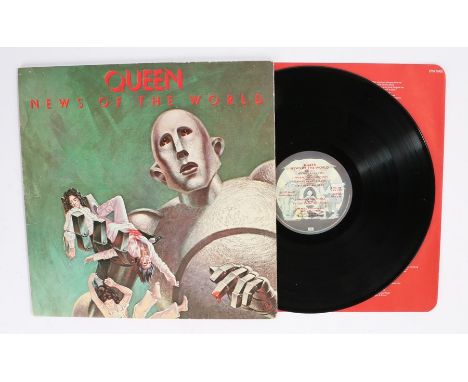 Queen - News Of The World LP ( EMA 784 ), gate fold sleeve with printed inner sleeve.