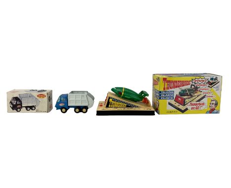 Wesco Thunderbirds talking alarm clock, boxed and Tonka diecast Sanitary Service vehicle, boxed (2)
