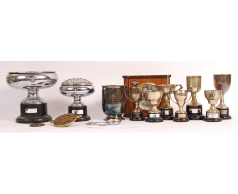 A rare collection of 1960's / 1970's&nbsp;' Bristol Motorcycle Club ' trophies presented to a G E Kibby. Comprising of ten si