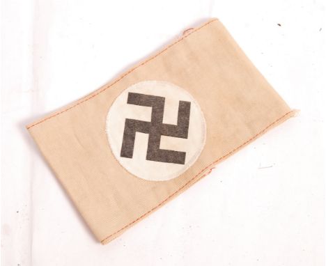 A rare original WWII Second World War era Nazi Party armband - believed to be either a Dutch Nazi Party Armband OR a privatel