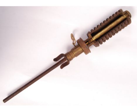 A rare WWI First World War British ' Cotton Powder Company ' made rod grenade. Rare sectioned example (believed to have been 