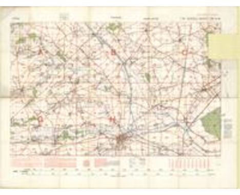 A rare original WWI First World War soldier's Trench map. Herzeele and Winnezeele, edition 1a France and Belgium Sheet Local 