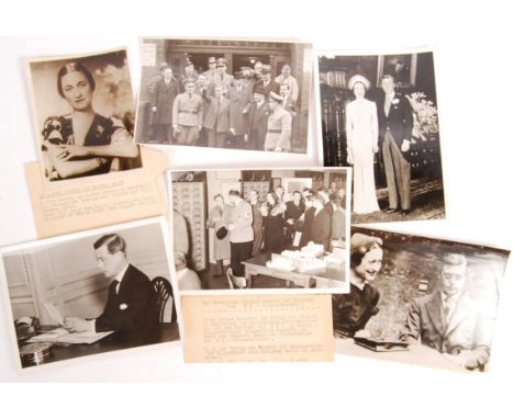 A rare collection of original 1930's German press photographs depicting the unofficial visit of Edward VIII to Germany in 193