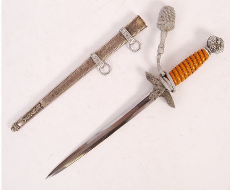 A rare original WWII Second World War Nazi German Third Reich 2nd pattern Luftwaffe officers dress dagger. Marked ' WKC ' for