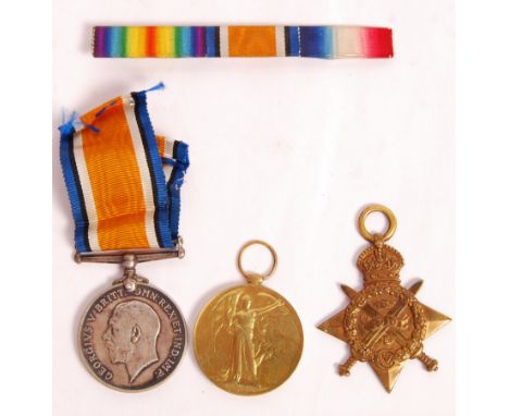 A WWI First World War medal trio awarded to a 22581 Driver H.B. Burton of the Army Service Corps. Comprising of War Medal, Vi