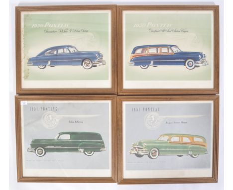 A collection of four original vintage 1950's automobilia classic car showroom point of sale advertising posters all for Ponti
