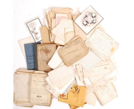 A collection of assorted personal letters and ephemera, largely relating to a WWI First World War soldier Private W. Walker 1