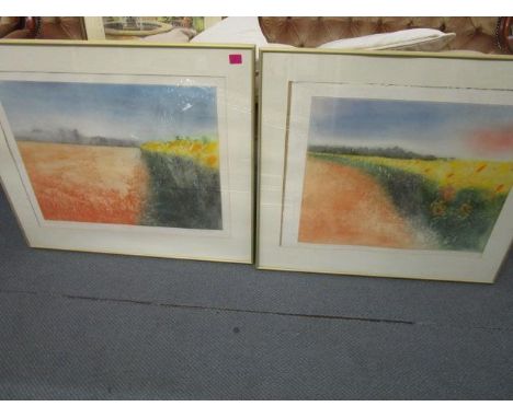 * Wilkinson - Evening Landscape Provence/Eclipse of the *** and cover field, Provence - a pair of artist proof prints, signed