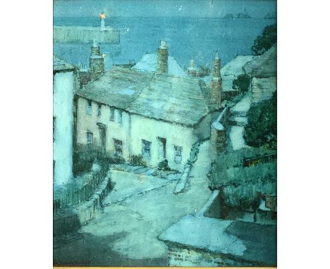 Albert Moulton FOWERAKER (1873-1942)Skidden Hill, looking toward the Light House and on to GodreveyWatercolourSigned23 x 20cm