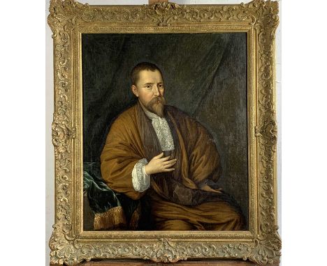 17th century Dutch School( Van Hatten ??)Portrait of a seated gentleman (Abraham Orth)Oil on canvas, lined52 x 44cmProvenance