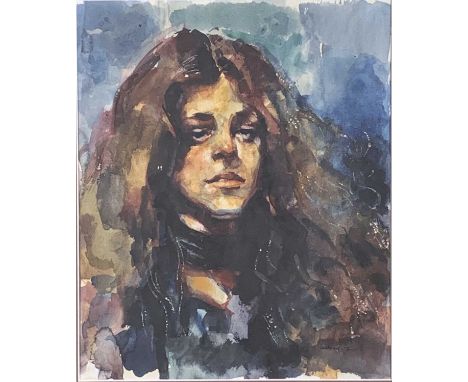 Robert Oscar LENKIEWICZ (1941-2002)Portrait of MaryWatercolourSigned35 x 29cm