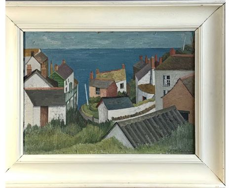 Margaret WARDMAN (1922- 2020)Bucks Mills, North DevonTo verso HouseOil on boardSigned40 x 55cmMargaret Wardman (née Shuttlewo