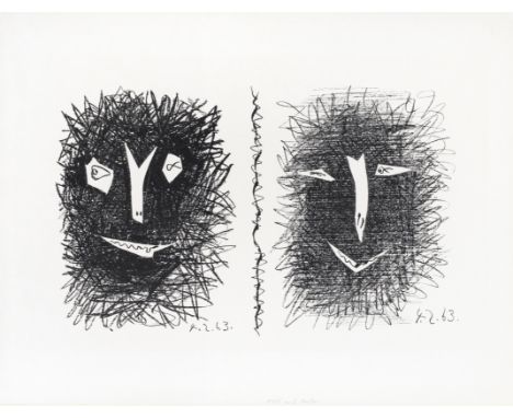 Pablo Picasso (Spanish, 1881-1973)Satyr I and Satyr II, from 'Picasso Lithographe IV' (Cramer 125) Lithograph printed in colo