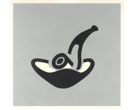 Patrick Caulfield R.A. (British, 1936-2005)Grey Pipe (Cristea  64) Screenprint in colours, 1981, on wove, signed and numbered