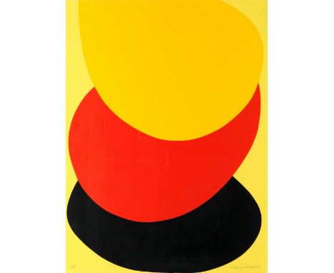 Sir Terry Frost R.A. (British, 1915-2003)Suspended Red, Yellow and Black  (Kemp  92) Screenprint in colours, 1987, on wove, s