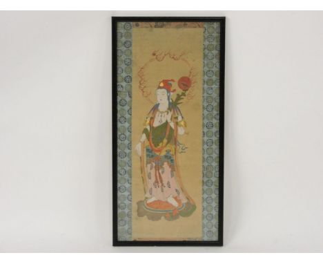 A Chinese scroll painting, image 54 x 18cm