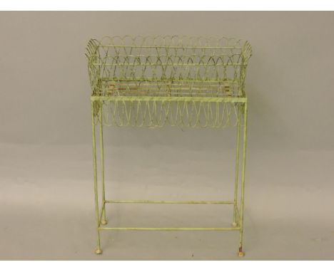 A wire planter and stand