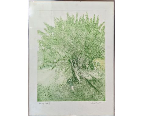 ALAN LUMSDEN 'Rowing proof', lithograph, framed, 70cm x 52cm. 