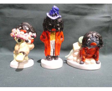 Three Carlton Ware limited edition hand painted bone china Character Figures: Dapper, Tiptoe through the Tulips and Whoops a 