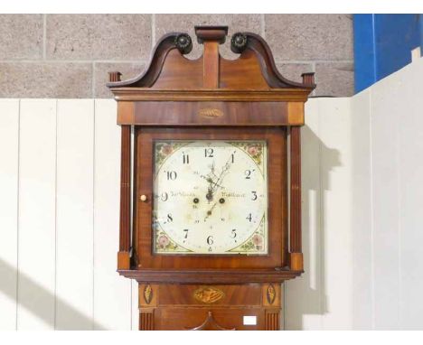 Adams of Middlewich, late 18th/early 19th century mahogany and oak Longcase Clock, 14' square painted dial with twin weight e