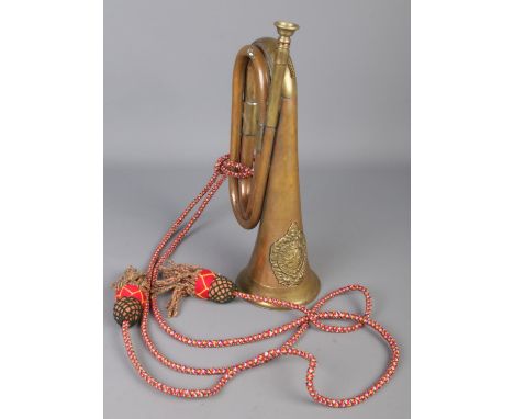 An Argyll &amp; Sutherland copper and brass bugle.  