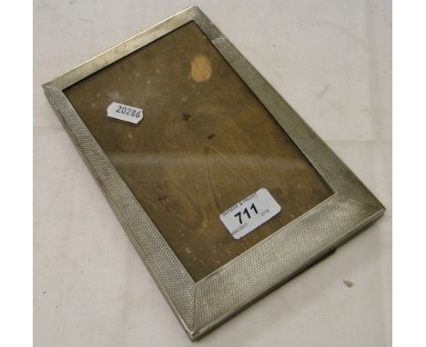 Engine turned silver fronted photo frame, Birmingham 1924