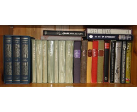 A shelf of folio books including Thomas Hardy & Alan Bennett