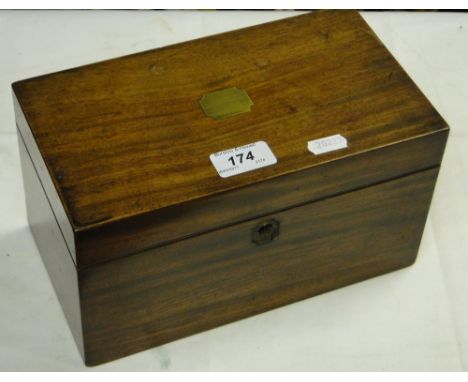 A Mahogany tea caddy