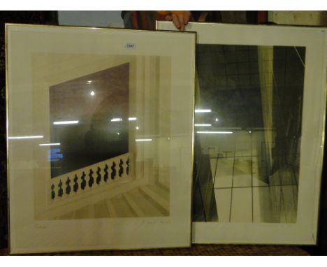 Richard Davies,colour screen print, Boccherini no. 15/80, p 22" x 18" and Brendan Neiland, colour lithograph, Citti Corp no. 