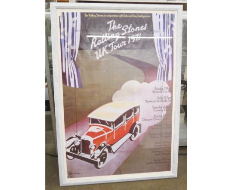 A Rolling Stones Tour Poster 1971, framed