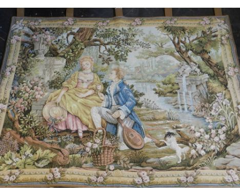 A 20th century French wall hanging tapestry. L.95cm W.120cm