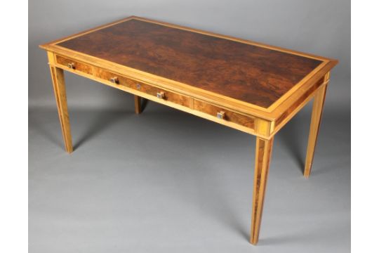 David Linley A Side Table The Figured Walnut Top Crossbanded In