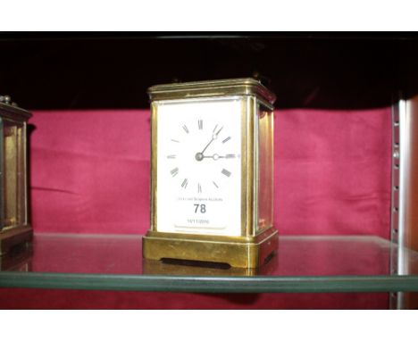 A brass cased carriage clock 