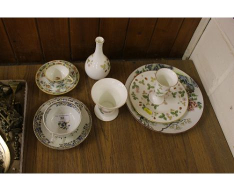 A quantity of various ceramics to include Wedgwood 'Wild Strawberry'; a floral decorated coffee cup and saucer etc.