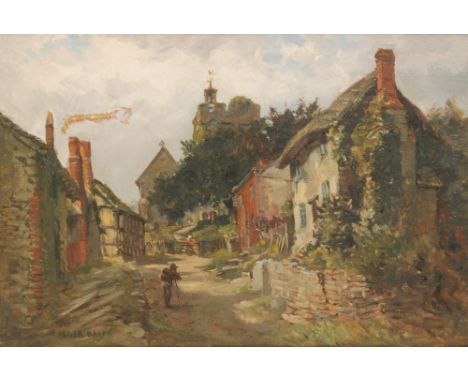 OLIVER BAKER (1856-1939) - 'Sketch from Nature, Herefordshire', oil on canvas, signed, signed and inscribed verso, framed, 23