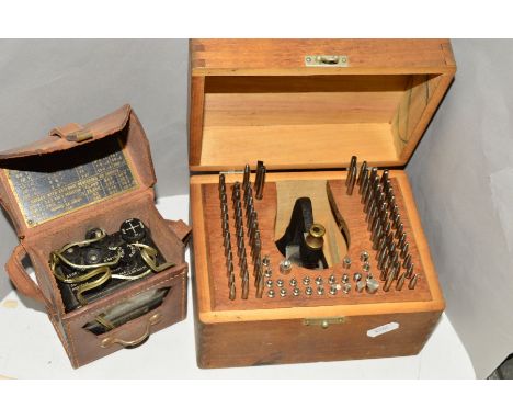 A CASED SET OF C.V. SALVO, LONDON E.C.1 WATCHMAKERS TOOLS, appears to be one piece missing, in a fitted wooden box, stamped w