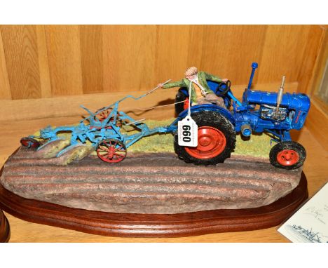 A LIMITED EDITION BORDER FINE ARTS FIGURE GROUP, from the James Herriot collection, 'At The Vintage' (Fordson E27N Tractor) N