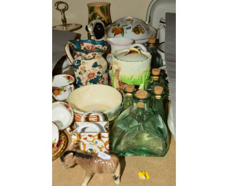 ASSORTED CERAMICS, etc, to include a Border Fine Arts Country Kitchen bowl, Masons Ironstone 'Java' water jug, Royal Worceste