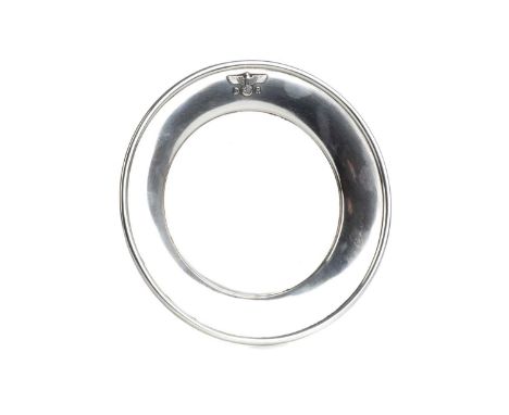 HERMAN GÖRING AND THIRD REICH INTEREST - GERMAN (ALPAKA) SILVER SIDE PLATE, CIRCA 1937-45  the circular dish with applied Naz