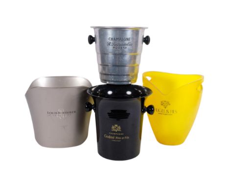 Aluminium champagne bucket "R. Renaudin Moussy", H20cm, and 3 others