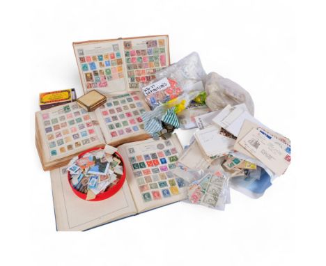 A quantity of Vintage world postage stamps, including Album Triomphe